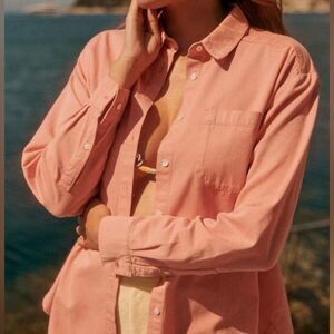 Sezane Max Shirt in Peach